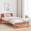 VidaXL Bed Frames Brown Waxed Solid Wood 90 X 200 Cm Solid 873291