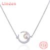 Линдон Стерлингового Серебра 925 Классическое Женское Ожерелье Кулон Циркон Модный Подарок