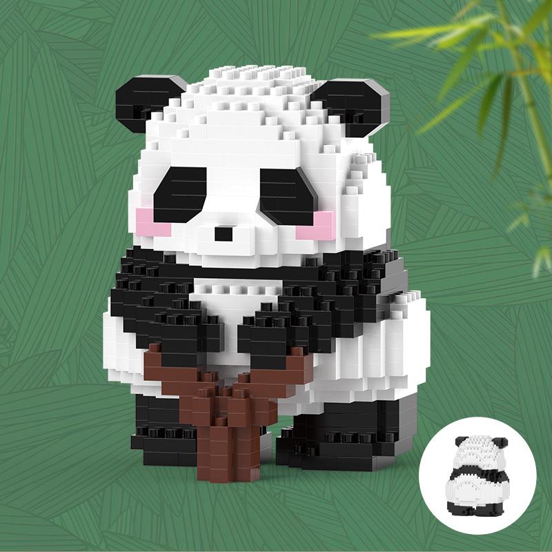 Совместимые строительные блоки Lego: Панда Хуахуа Менглан - развивающая игрушка для детского творчества