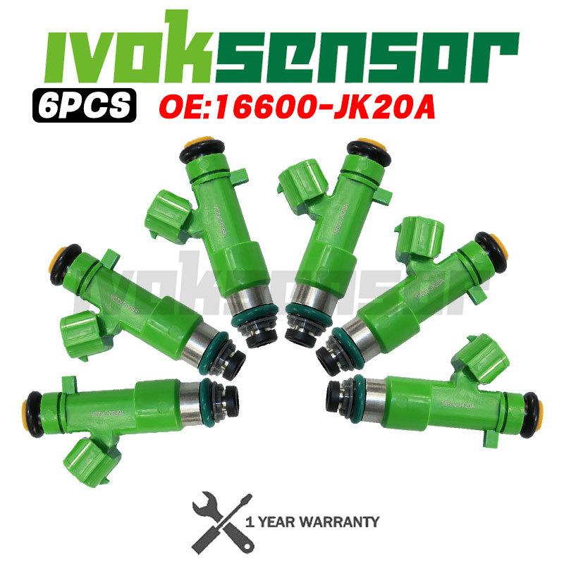 1/6PCS 16600-JK20A 16600JK20A FJ1017 Fuel Injectors For Nissan Altima Murano Pathfinder Maxima Infiniti EX35 FX35 G35 M35 3.5L