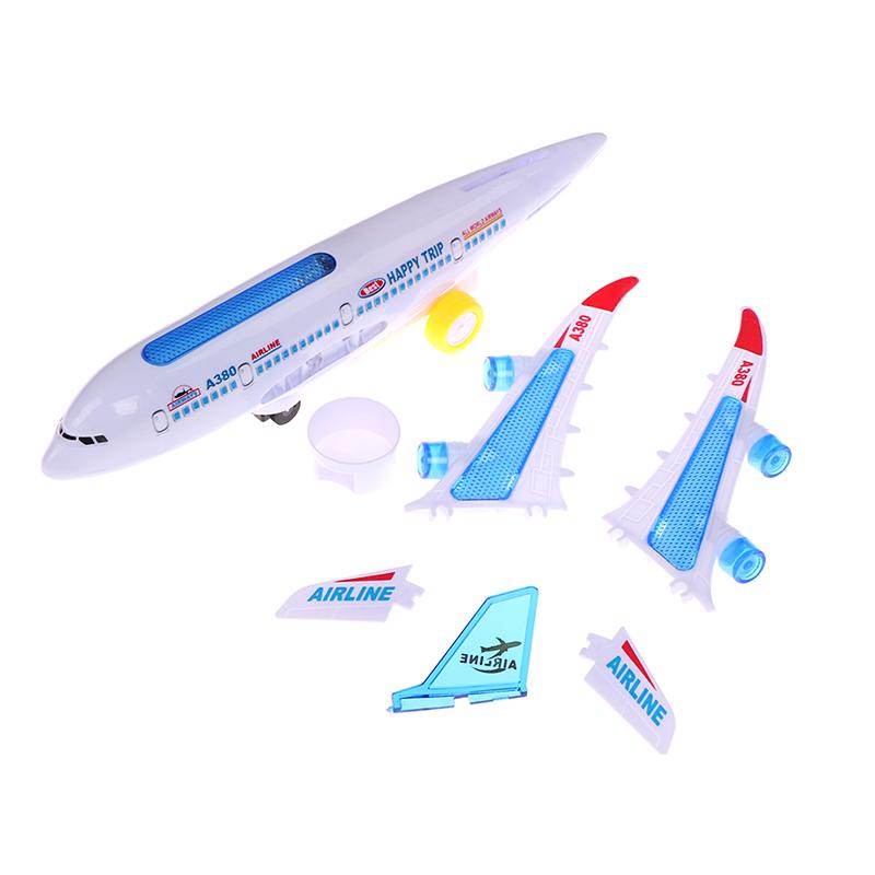 Plastic Airbus A380 Model Airplane Electric Flash Light Sound Kids Toys
