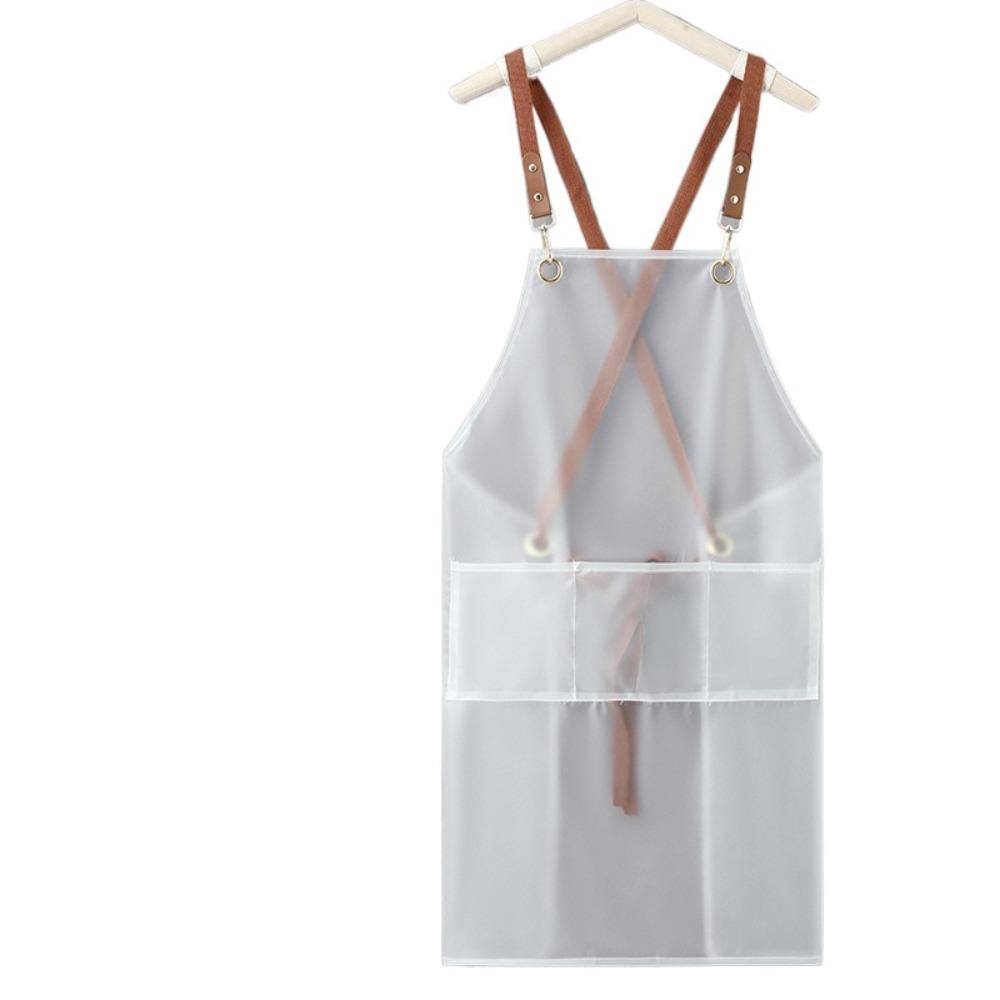 Transparent Cooking Aprons Waterproof Painting Apron Fashionable Household Apron  for Adults