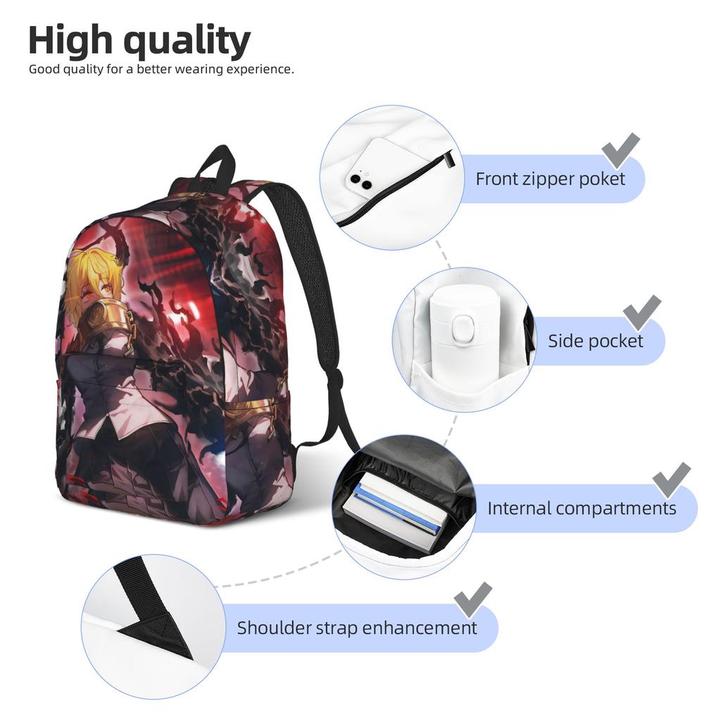 Limbus Company Игры Модный Рюкзак Спортивный Студенческий Туристический Дорожный Daypack для Мужчин Женщин Колледжа Сумка через Плечо