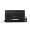 Multifunctional Crossbody Bag, Women's Letter Detail Zipper Faux Leather Shoulder Bag