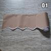 1M Retractable Patio Awning Replacement Fabric Windows Wavy Valance Durable Sunshade Canopy Cloth Waterproof Gray Beige Strips