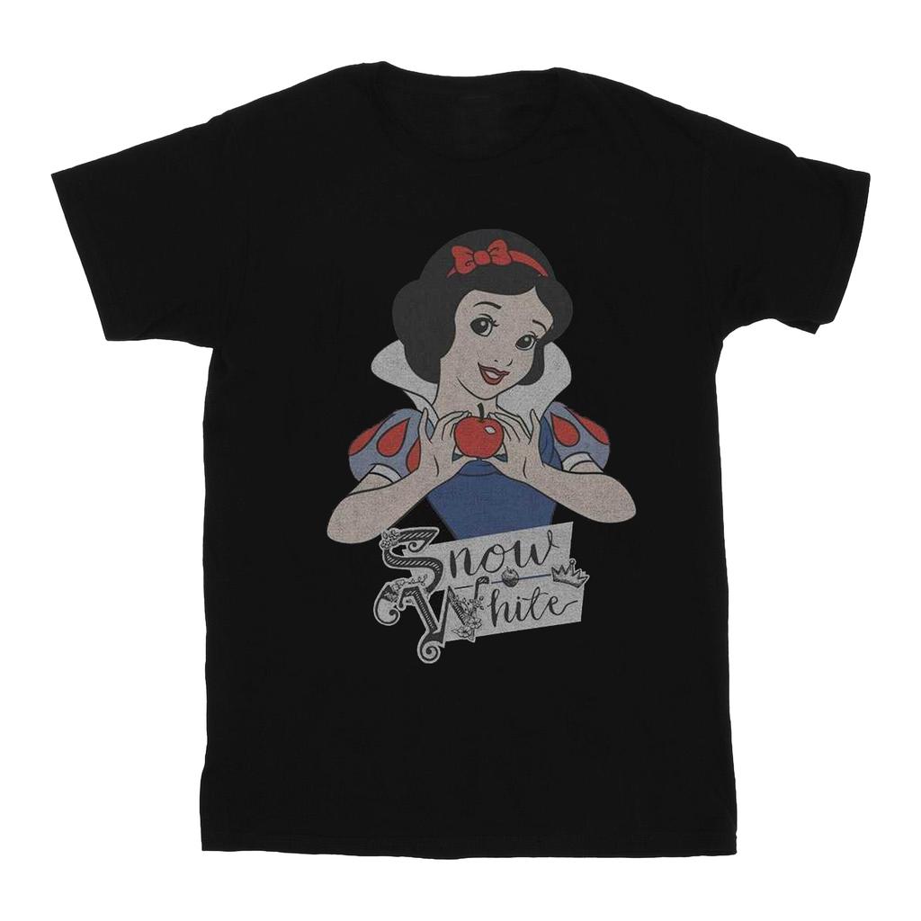 Disney Princess Женская/Девичья хлопковая футболка бойфренд Белоснежка с яблоком