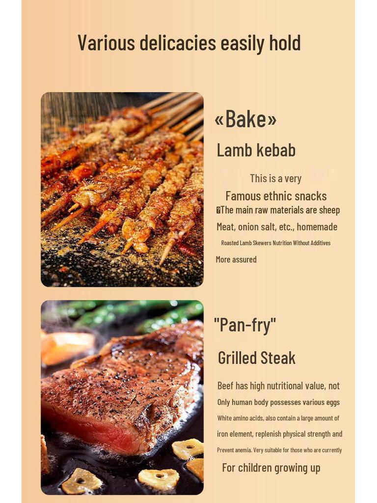 Глубокая электрическая двусторонняя сковорода для блинов и гриля с автоматическим отключением