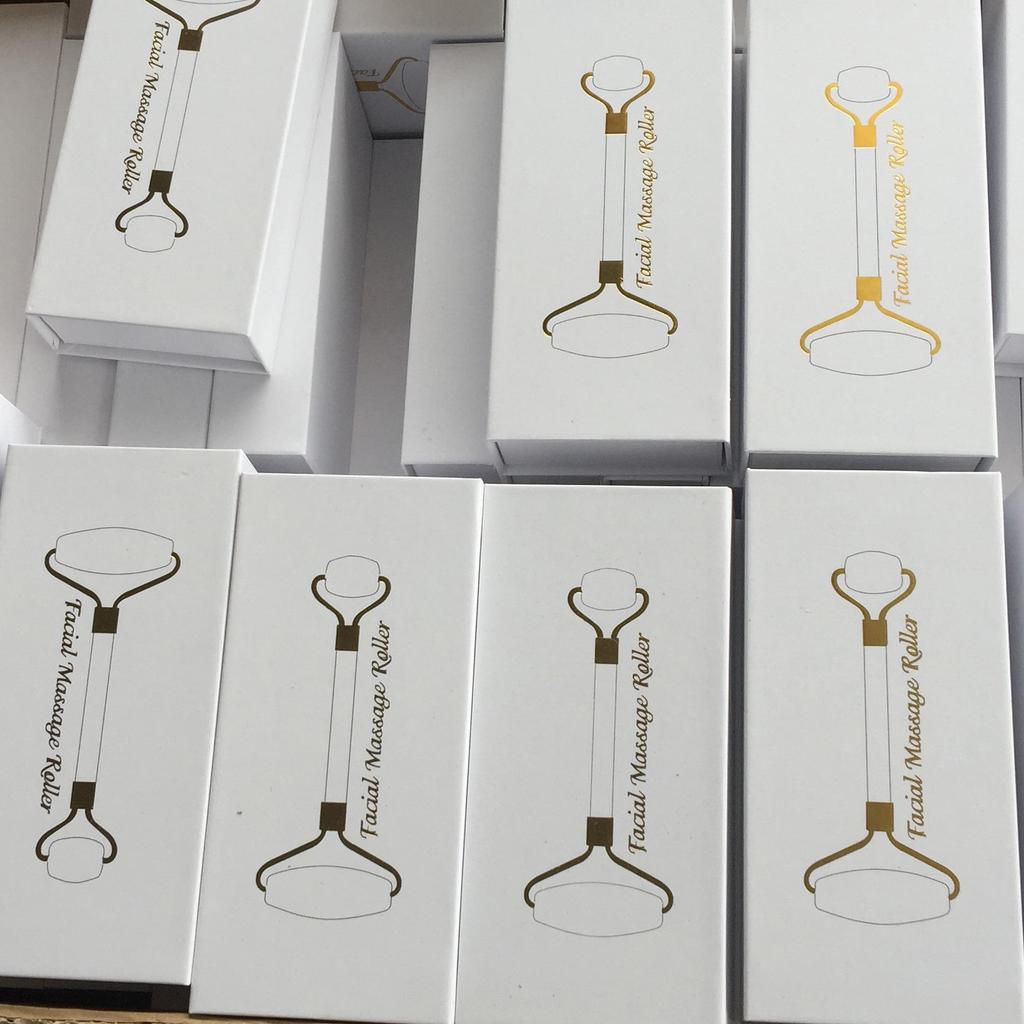 Массажер для красоты Xiuyan Jade и набор роликов из розового кварца с кристальной скребковой пластиной в подарочной коробке