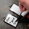 Acrylic Message Board Earrings Fun DIY Whiteboard Eardrop Minimalist with Marker Pen Erasable Drawing Board Dangler Women
