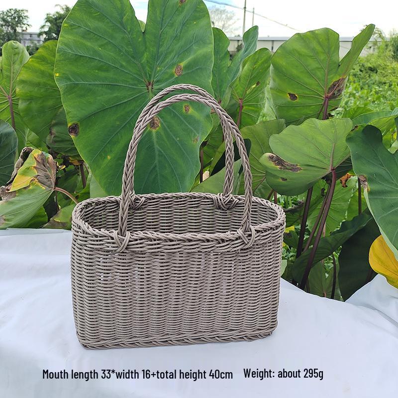 Плетеная сумка из ротанга - Фруктовая и Пикниковая корзина