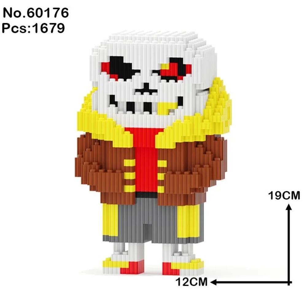 Undertale Санс Строительные Блоки Крест Кошмар Жнец Чернила Сон Скелет Монстр ABS Кубики Кукла Магические Блоки Игрушки Рождественский Подарок
