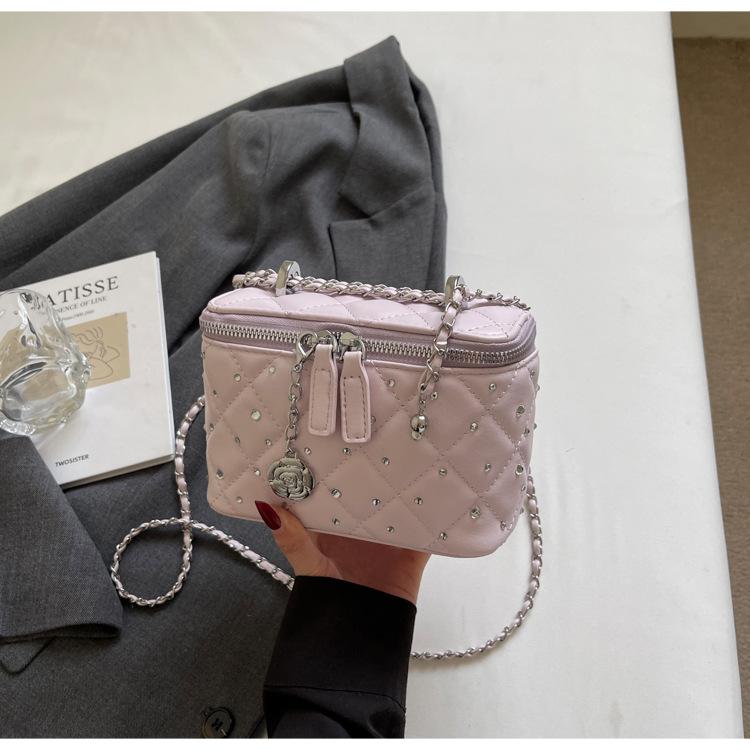 Mini Square Bag 2025 Summer Xiaoxiangfeng Diamond Niche Design Chain High-end Versatile Shoulder Messenger Bag