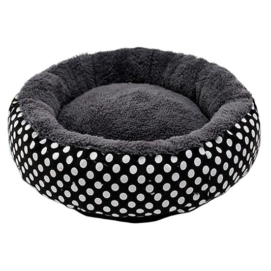 Кровать для собаки с принтом, мягкая на ощупь, удобная, дышащая, с полным наполнителем, сохраняет тепло, круглая, для щенков