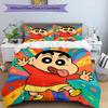 3pcs Duvet Cover Set (1*Duvet Cover + 2*Pillowcase, Without Core), Cartoon comics Print Bedding Set, Bedroom Decor, All‑Season, Birthday Gift