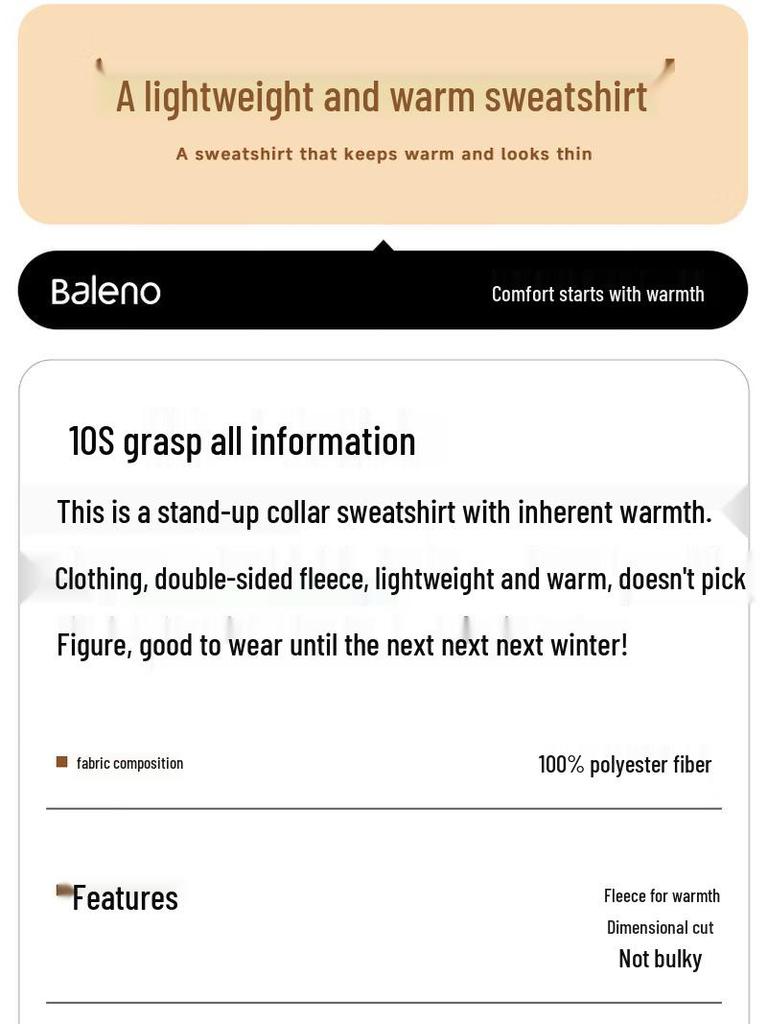 Baleno Women's Winter Half-Zip Fleece Sweatshirt