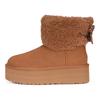 UGG Удобные повседневные короткие зимние ботинки из коровьего спилка на толстой подошве, женские коричневые 1158267-CHE