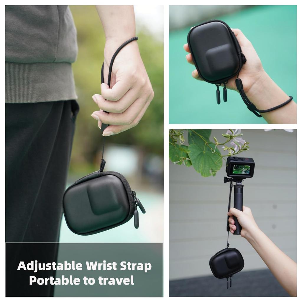 Чехол для переноски для DJI Osmo Action 5 Pro/4/3, Маленькая сумка для хранения для GoPro, Жесткий дорожный защитный чехол из полиуретана для Insta360 Ace/Ace Pro