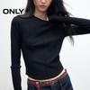 Only Женская футболка с рубчатым швом и длинным рукавом
