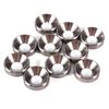 10Pcs M5 Anodized Countersunk Head Washers Gasket Aluminum Alloy Titanium Gray