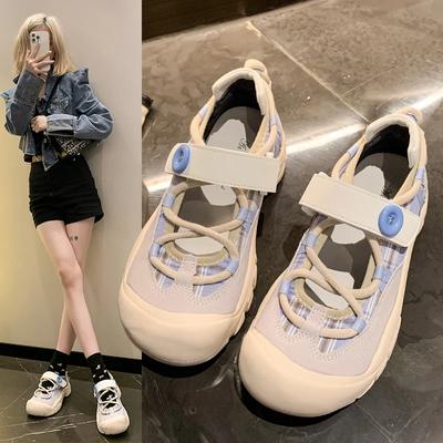 2024 2024 Новые толстые низы с круглой головкой Ugly Girl Летний дизайн Sense Sports Leisure Mary Jane Single Shoes кроссовки женские