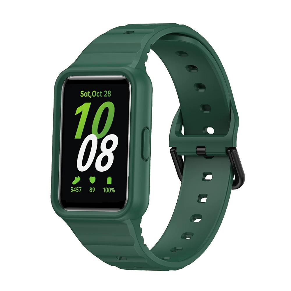 Silicone Strap+Case for Samsung Galaxy Fit 3 Smart Watch Replacement Bumper Shell Cover For Samsung Galaxy Fit3 band Accessories