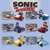 6-pack Sonic Building Blocks Mini Action Figures Cartoon Race Car Minifigures Toys