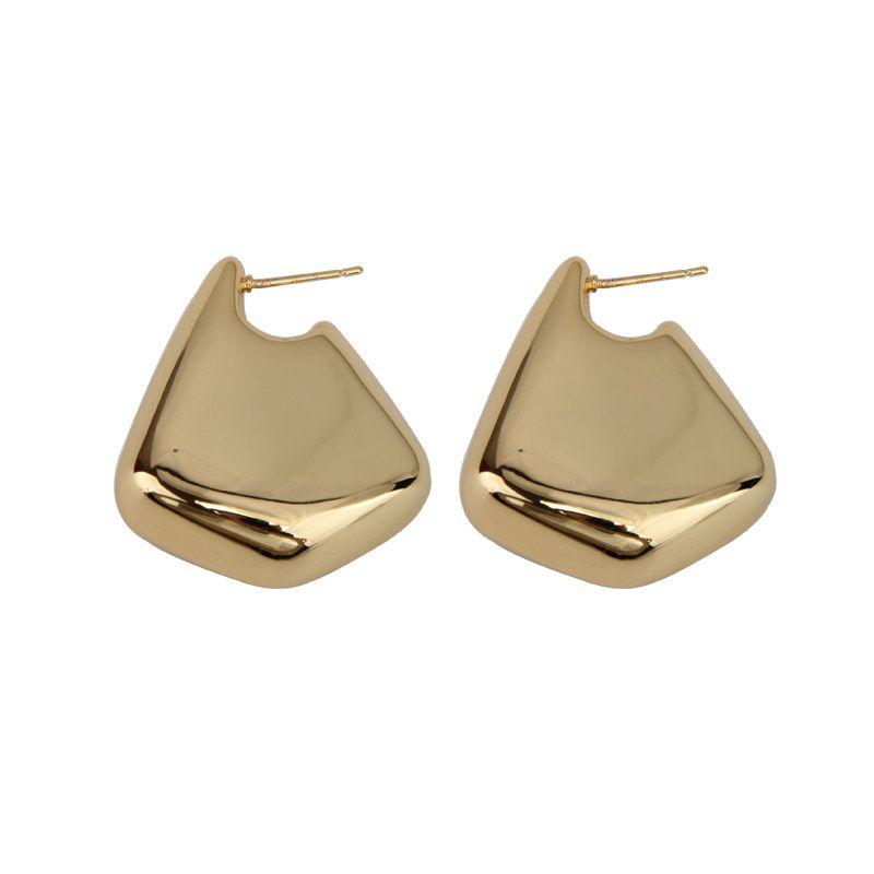 Niche Style Retro Three-Dimensional Triangular Glossy Best Selling Geometry
