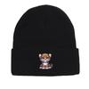 Cartoon Leopard Warm Knitted Cap Beanie, Man Cap Elastic Warm Leisure Bobble Hat Knit Hat Beanie