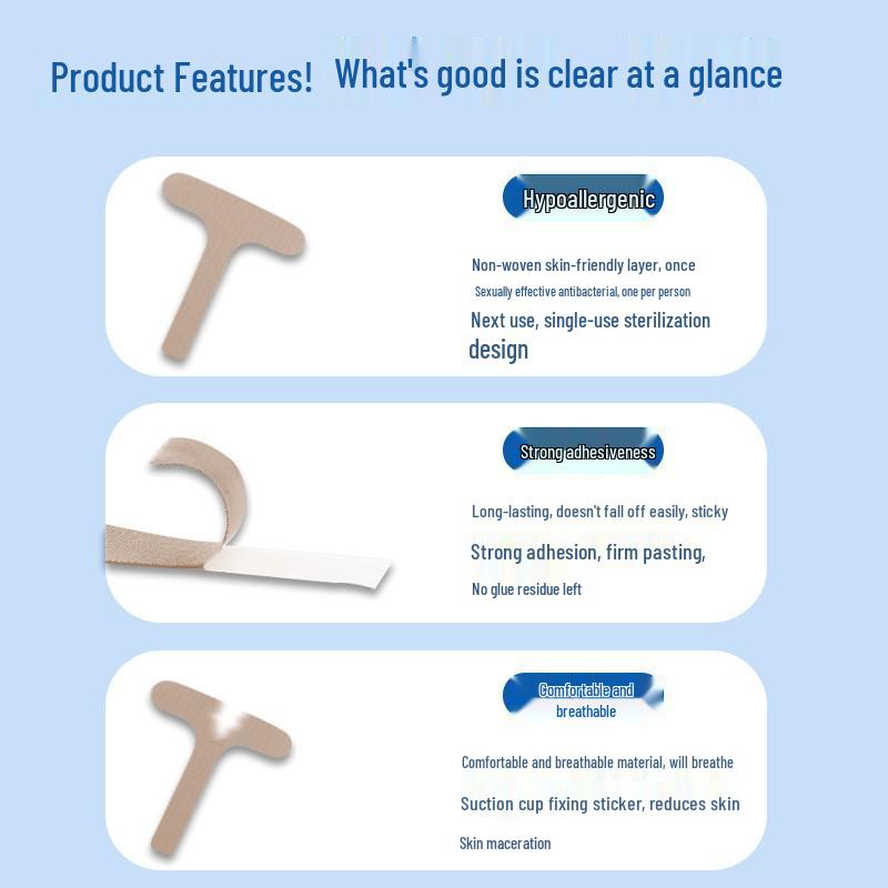 Securely Fix Nasal Patch for Catheters, Nasal Oxygen, Feeding, or T-Shaped Tubes