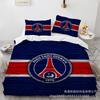 Size 3D Printed Football Club Standard Bedding Three-Piece Quilt Cover Pillowcase