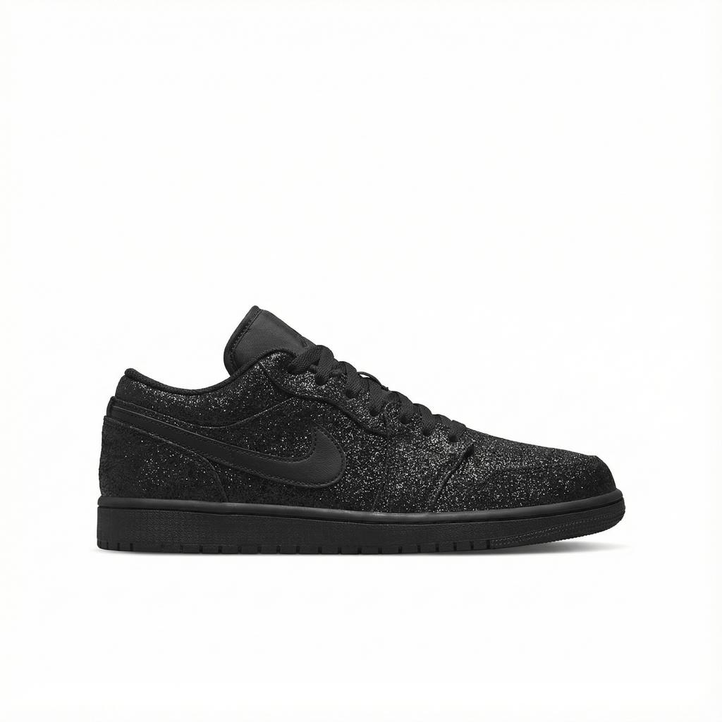 Jordan Air Jordan 1 Low Винтажные Баскетбольные Кроссовки Унисекс Черный Алмаз 553558-093(Команда133-aj)