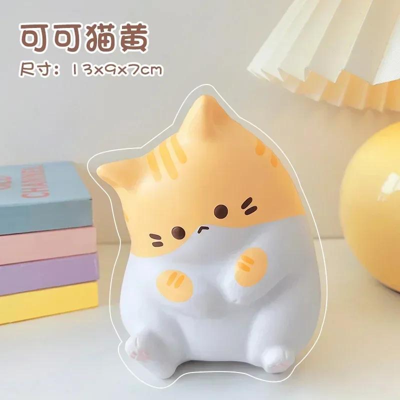 Новейшая кошачья игрушка-антистресс Squishy, медленно поднимающаяся, из ПУ, антистрессовый шар, мультяшные настольные украшения, мягкие игрушки-антистресс