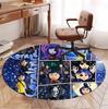 Coraline Pattern Round Rug, Indoor/Outdoor Mat, for Picnic, Gameroom, Bedroom, Office, Living Room, Home Decor Carpet, Birthday Gift