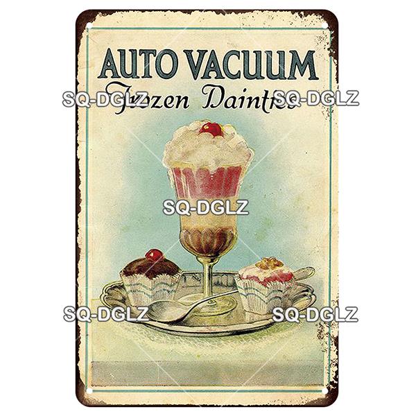 [SQ-DGLZ] Металлическая вывеска с молочным коктейлем, винтажная жестяная табличка, украшение для стены, домашний декор, вывеска для бара, домашний декор, плакат с мороженым