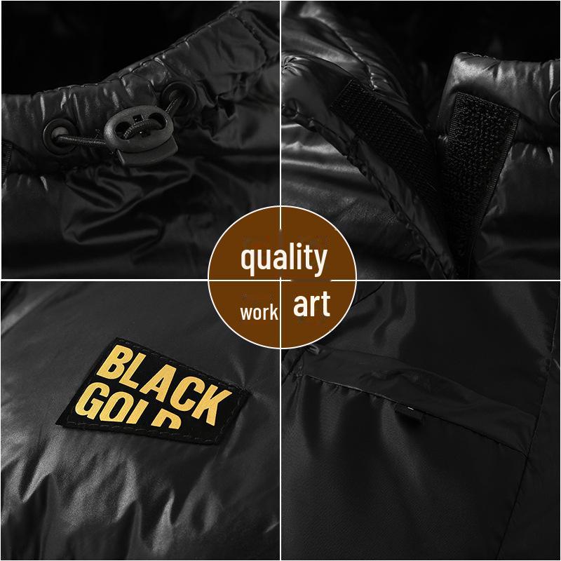 Унисекс 2024 Черный Золотой Пуховый Жилет: Повседневный, утолщенный, модный жилет