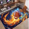 American Football Theme Soft Crystal Velvet Rug Custom Name & Text Print Non Slip Floor Rug for Bedroom Living Room