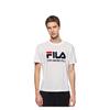 Fila Fusion Brand Logo Print Round Neck Short Sleeve T-Shirt Unisex Tops White T11M829150IWT