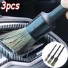 3 шт. Щетки для чистки автомобиля, натуральная щетина из свиной щетины, щетка для чистки щелей в салоне автомобиля, аксессуары для чистки автомобиля
