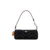 Coach Nolita 20 Модная Винтажная Сумка-тоут через плечо из Денима с Монограммой и Подписью, Гладкой Кожи Маленькая Женская сумочка Черная CP258-SVBK