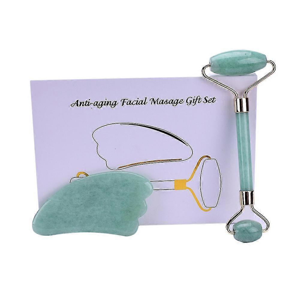 Натуральный нефритовый массажер для лица Гуаша, нефритовый роликовый массажер для лица и тела, косметический инструмент