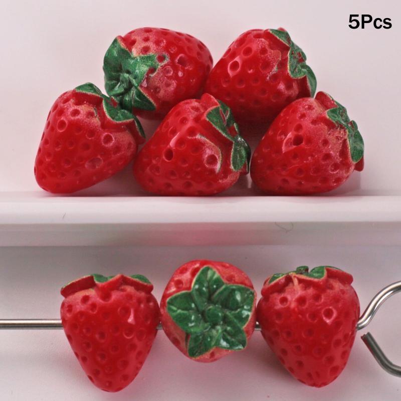 3D Имитация Фруктов Смоляные Подвески 5 шт. Веселые Фруктовые Шармы для DIY Подарков на Вечеринку Серьги Браслеты Изготовление Украшений Поделки