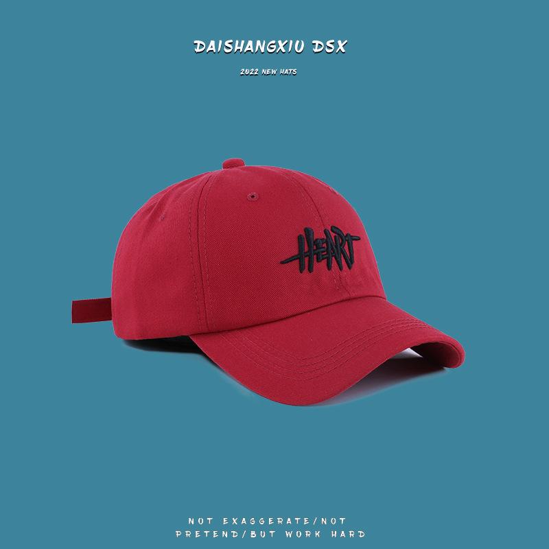 Embroidered baseball cap sun protection soft top visor hat small baseball cap men