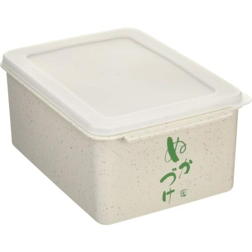 Skater (MTH1) White Rice Bran Pickle Container, Made in Japan, with Water Drainer, for Bettara Pickles, Miso Pickles, and Refrigerator Storage