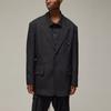 Y-3 SS24 Однотонный однобортный костюм с сетчатой подкладкой и драпировкой, длинный рукав, мужской костюм, черный IN8702