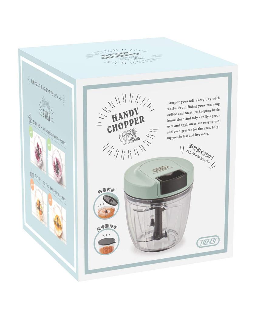 Handy Chopper II Новая модель Не требуется источник питания Ручной кухонный комбайн Измельчитель Измельчитель Блендер Стильный Милый Простой [Toffy] K-HC6 (Бледный