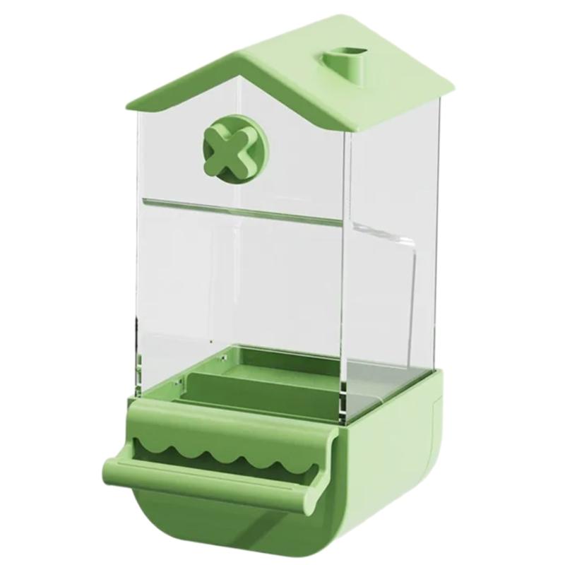 Кормушки для птиц большой емкости, прикручиваемые к клетке для помещений, инструмент для кормления птиц с насестом