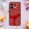 Красный чехол для телефона Bandana Paisley для Redmi Note 13 9 10 11 12 Pro Plus 10S 11S 12S Redmi 12 9C 10C 12C 13C Cover