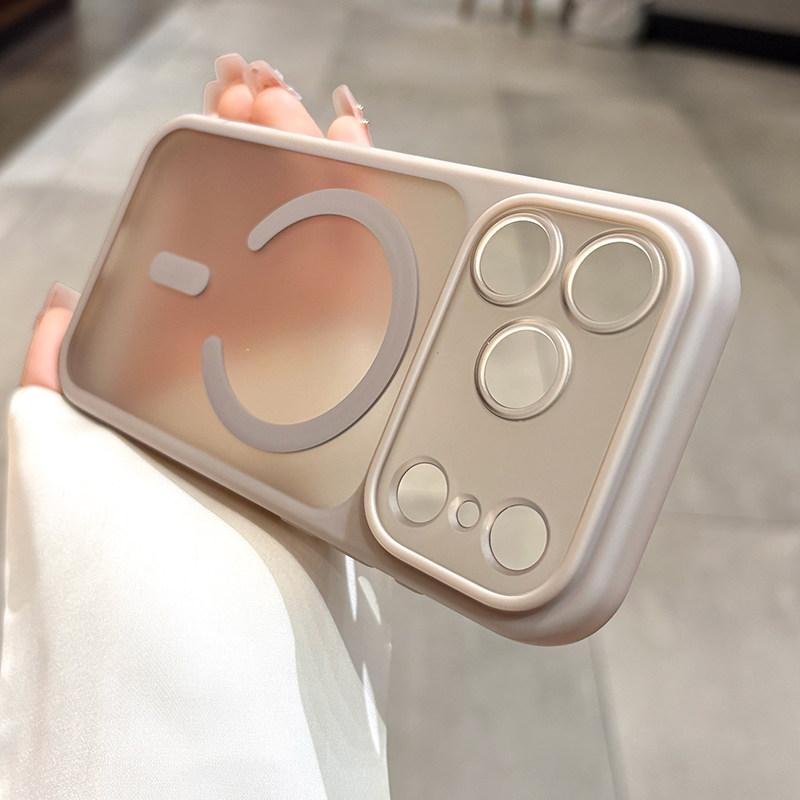 Frosted Clear For Magsafe Camera Protection Case for iPhone Air 17 16 15 14 13 Pro Max Shockproof Bumper Armor Magnetic Cover