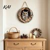 Winter Theme Party Supplies Wooden Bird Hanging Sign, Rustic Decorative Wall Plaque with Christmas Signs Rope, 2D Flat Art Decor for Holiday