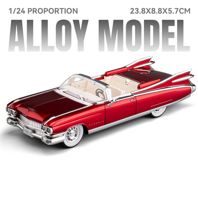 1:24 Cadillac Eldorado Biarritz 1959 Series 62 Latte Art Version Alloy Metal Diecast Model Car Decoration Desktop Display Gifts